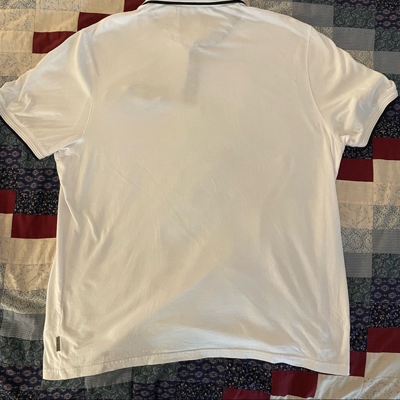 TED BAKER London White Derry Flat Knit Polo Shirt - Picture 5 of 6